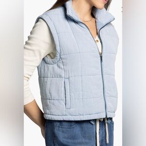 Thread & Supply Light Blue Quilted Puffer Vest